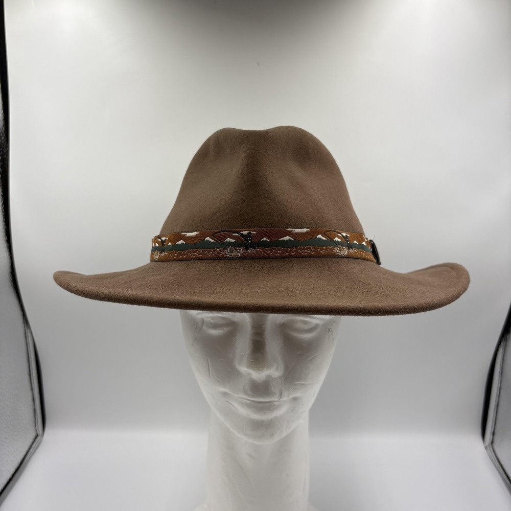 Bailey Gallatin Hat Fedora Fitted Mens Large Brown‎ Felt Wide Brim Western